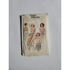 1980s Vogue Patterns 7086 - Misses Tops - Size 10 - Uncut and Factory Folded